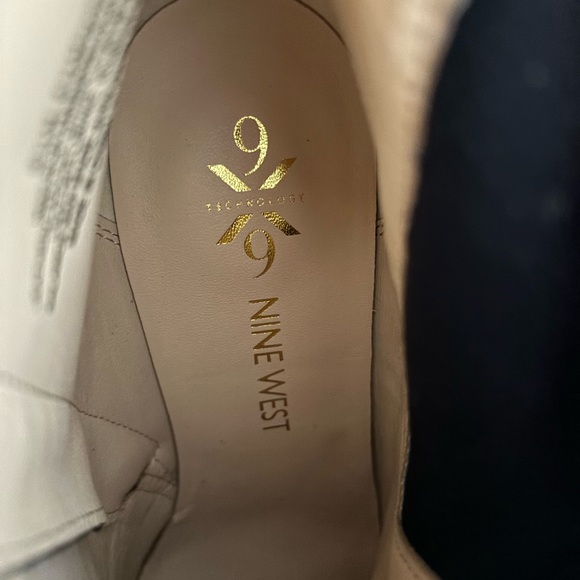 Navy suede Nine West heeled boots - Picture 10 of 11